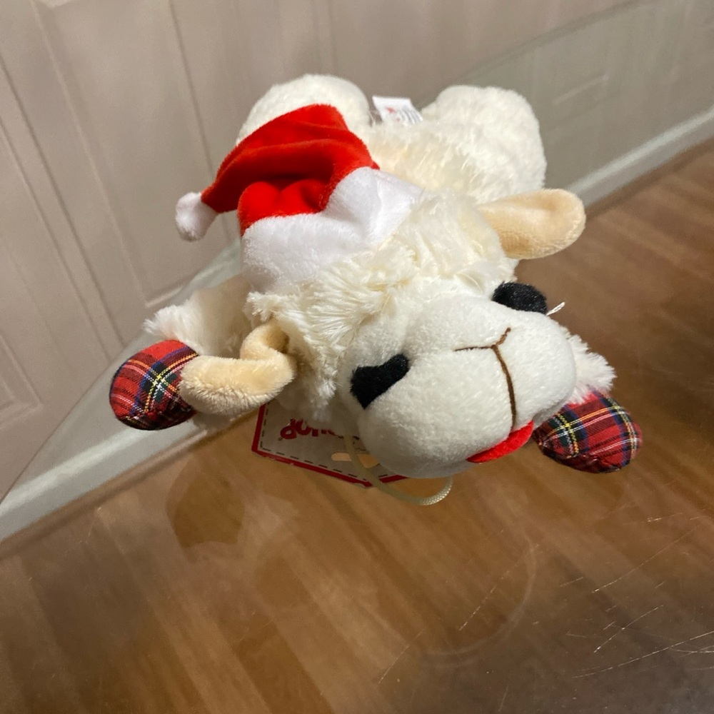 Dreamworks Lambchop Dog Toy Plush Stuffed Animal With Santa’s Hat 10”